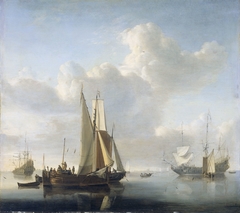 Ships off the coast by Willem van de Velde the Younger