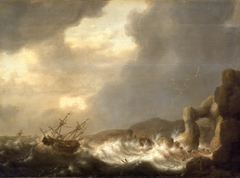 Ships Wrecked on a Rocky Shore by Hendrick Staets