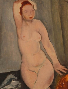 Sitting nude by Georges Kars