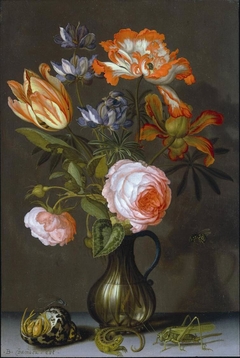 Still Life of a Vase with Flowers by Balthasar van der Ast