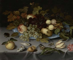 Still Life with Fruit and Flowers by Balthasar van der Ast