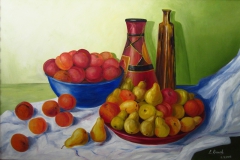 Still Life with Pears and Peaches