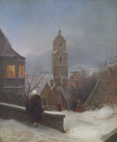Stille Weihnacht (Meißen im Winter; Christnacht) by Ernst Ferdinand Oehme
