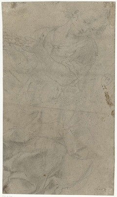 Studie van een zwevende engel by Domenichino