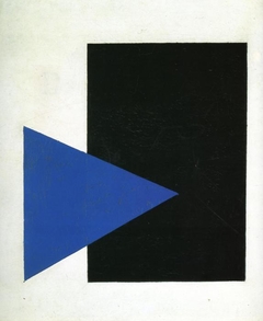 Suprematism with Blue Triangle and Black Square by Kazimir Malevich