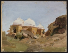 Temple with white domes. From the journey to India by Jan Ciągliński