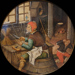 The arrow carver by Pieter Brueghel the Younger