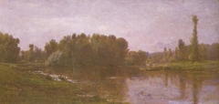 The banks of the Oise by Charles-François Daubigny