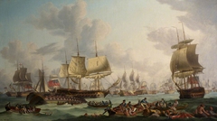 The Battle of the First of June, 1794 by Robert Dodd
