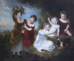 The Children of The Hon. Reverend Henry Cockayne Cust (1780-1861) and Lady Anna Maria Elizabeth Needham (1790-1866) (Anna Marie Cust (1817-1836), Lucy Caroline Cust (1818-1844), Henry Francis Cust (18 by Anonymous