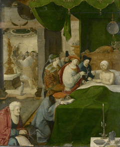 The Conversion of Cromatius by Saint Sebastian by Aertgen van Leyden