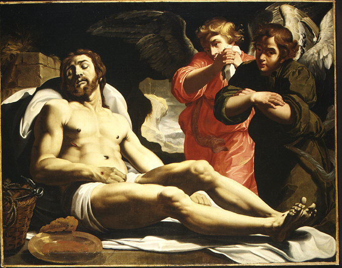 The Dead Christ in the Tomb with Two Angels
