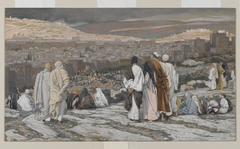 The Disciples Having Left Their Hiding Place Watch from Afar in Agony by James Tissot
