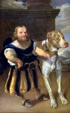 The Elector of Saxony's Italian Dwarf, Giachomo Favorchi with Princess Magdalene Sibylle's Dog, Raro