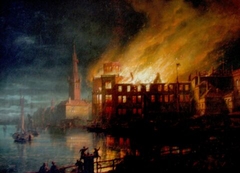 The Fire of the Düsseldorf Castle by August von Wille