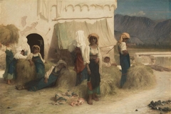 The hay harvesters of San Germano by Ernest Hébert