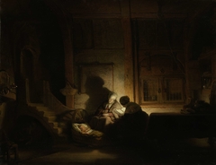 The Holy Family at Night