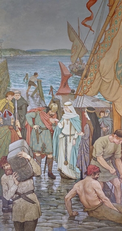 The Landing of St Margaret at Queensferry A.D. 1068 by William Hole