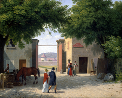 The Longchamp Gate in the Bois-de-Boulogne by Christoffer Wilhelm Eckersberg