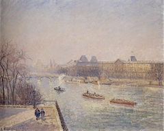 The Louvre, Morning, Winter Sunlight, Hoar-Frost (First Series) by Camille Pissarro