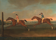 The Match between Aaron and Driver at Maidenhead, Aug. 1754: Aaron winning the Second Heat, c. 1754 by Richard Roper