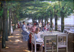 The Terrace at the Hotel Louis C. Jacob in Nienstedten on the Elbe