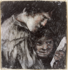 Two Children Looking at a Book by Francisco de Goya