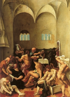Un bain d'hommes by an anonymous Parmigian painter