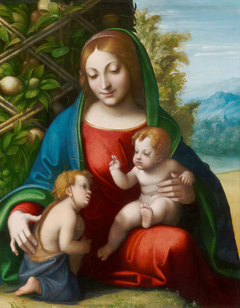 Virgin and Child with the Young Saint John the Baptist by Antonio da Correggio