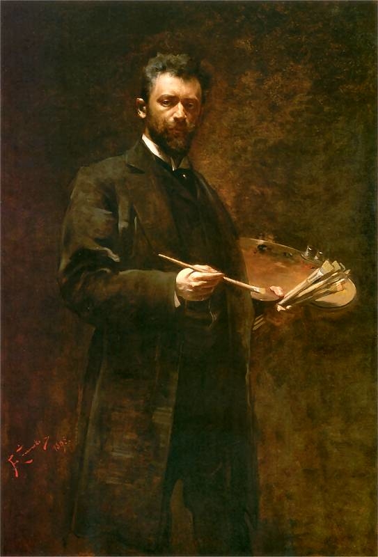 Self-portrait with a palette
