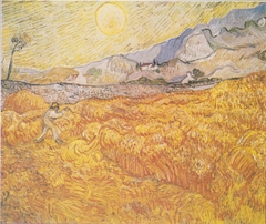 Wheat Field behind Saint Paul Hospital with a Reaper