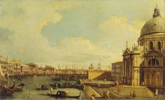 Venice: The Grand Canal with Santa Maria della Salute towards the Riva degli Schiavoni