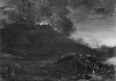 Vesuvius Erupting at Nightfall