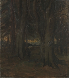View in a forest by Sina Mesdag-van Houten