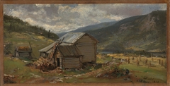View of Hjelle in Valdres by Johan Christian Dahl