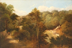 View of the Old Mill and Prebend's Bridge, Durham by Thomas Miles Richardson