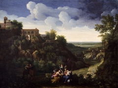 View of Tivoli with the Flight into Egypt by Gaspard Dughet