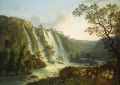 Villa of Maecenas and the Waterfalls at Tivoli by Jacob Philipp Hackert