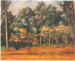 Village derrière les arbres by Paul Cézanne