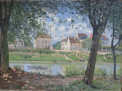 Village on the Banks of the Seine by Alfred Sisley