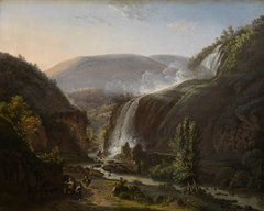 Wasserfälle bei Tivoli by Johann Martin von Rohden