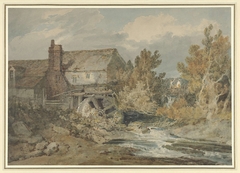 Watermill near a Flowing Brook