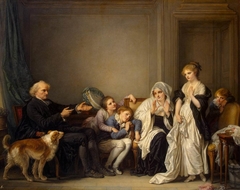 Widow and Her Priest by Jean-Baptiste Greuze