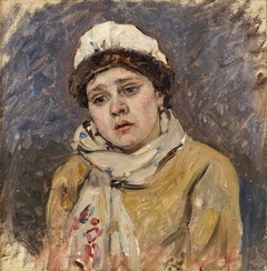 Wife of the bearded archer (Etude for the picture morning of the execution of the Strelitz," 1881)" by Vasily Surikov