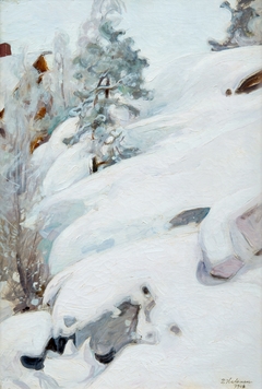 Winter landscape by Pekka Halonen