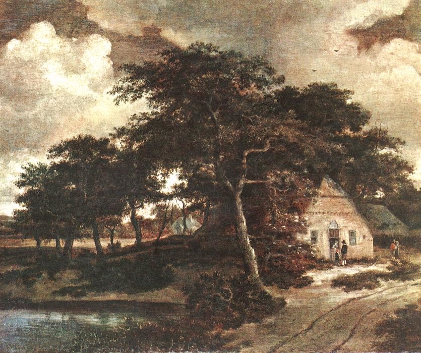 Wooded Road with a Cottage