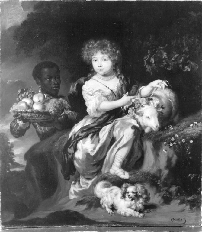 Young Girl with a Goat and a Moor