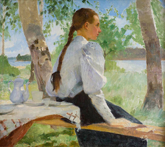 Young Woman under the Birches by Helene Schjerfbeck