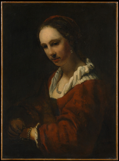 Young Woman with a Pearl Necklace by Anonymous