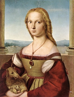 Young Woman with Unicorn